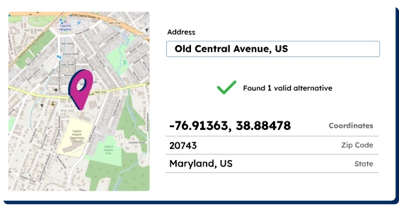 GeoPostcodes - Reverse geocoding